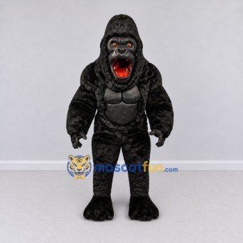 Custom Black Roaring Gorilla Mascot Costume Adult Full Body Suit for Wildlife Events Custom Black Roaring Gorilla Mascot Costume Adult Full Body Suit for Wildlife Events