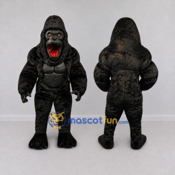 Custom Black Roaring Gorilla Mascot Costume Adult Full Body Suit for Wildlife Events