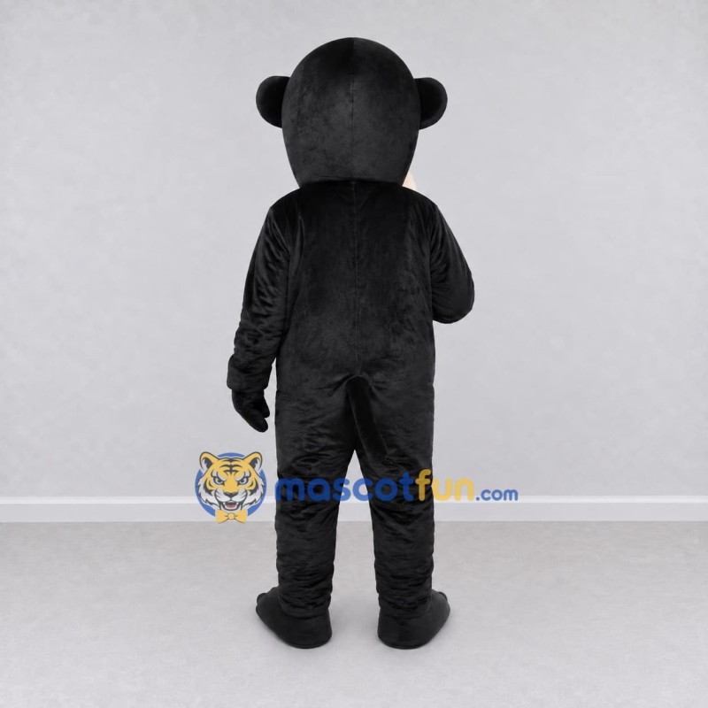 Custom Black and Cream Ape Mascot Costume Adult Full Body Suit for School Events Custom Black and Cream Ape Mascot Costume Adult Full Body Suit for School Events