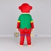 Custom Red and Green Monkey in T Shirt Mascot Costume Adult Full Body Suit for School Events