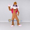 Custom Tan and Pink Monkey in Vest Mascot Costume Adult Full Body Suit for School Events Custom Tan and Pink Monkey in Vest Mascot Costume Adult Full Body Suit for School Events