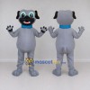 Custom Gray and Black Pug Dog Mascot Costume Adult Full Body Suit for Pet Events