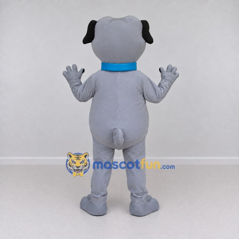 Custom Gray and Black Pug Dog Mascot Costume Adult Full Body Suit for Pet Events