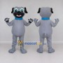 Custom Gray and Black Pug Dog Mascot Costume Adult Full Body Suit for Pet Events