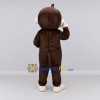 Custom Brown and Cream Monkey Mascot Costume Adult Full Body Suit for School Events Custom Brown and Cream Monkey Mascot Costume Adult Full Body Suit for School Events