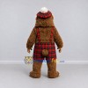 Custom Brown and Red Monkey in Tartan Kilt Mascot Costume Adult Full Body Suit for Themed Parties Custom Brown and Red Monkey in Tartan Kilt Mascot Costume Adult Full Body Suit for Themed Parties