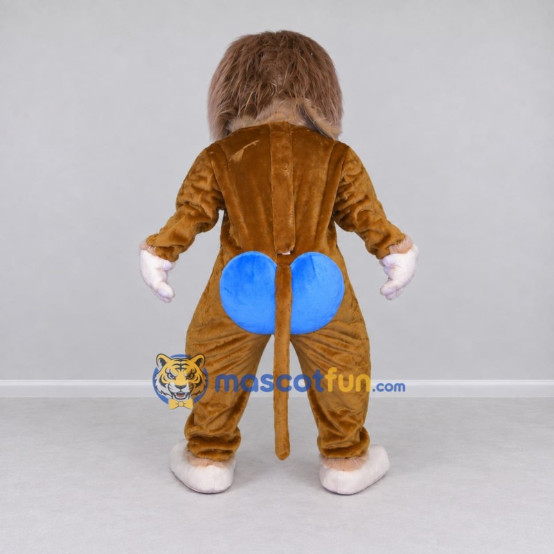 Custom Brown Blue and Red Baboon Mascot Costume Adult Full Body Suit for Wildlife Events