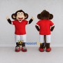 Custom Brown Red and White Monkey in Sportswear Mascot Costume Adult Full Body Suit for Sports Events