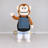 Custom Brown Black and White Monkey in Sportswear Mascot Costume Adult Full Body Suit for Sports Events