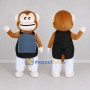 Custom Brown Black and White Monkey in Sportswear Mascot Costume Adult Full Body Suit for Sports Events