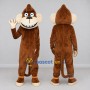 Custom Brown and Cream Monkey Mascot Costume Adult Full Body Suit for School Events