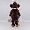 Custom Brown Red and White Monkey with Scarf Mascot Costume Adult Full Body Suit for Winter Events Custom Brown Red and White Monkey with Scarf Mascot Costume Adult Full Body Suit for Winter Events