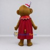 Custom Tan Red and Black Monkey Magician Mascot Costume Adult Full Body Suit for Themed Parties Custom Tan Red and Black Monkey Magician Mascot Costume Adult Full Body Suit for Themed Parties