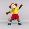 Custom Brown Yellow and Red Monkey in Sportswear Mascot Costume Adult Full Body Suit for Sports Events Custom Brown Yellow and Red Monkey in Sportswear Mascot Costume Adult Full Body Suit for Sports Events