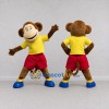 Custom Brown Yellow and Red Monkey in Sportswear Mascot Costume Adult Full Body Suit for Sports Events Custom Brown Yellow and Red Monkey in Sportswear Mascot Costume Adult Full Body Suit for Sports Events