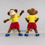 Custom Brown Yellow and Red Monkey in Sportswear Mascot Costume Adult Full Body Suit for Sports Events
