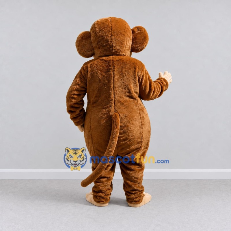 Custom Brown and Tan Monkey Mascot Costume Adult Full Body Suit for Wildlife Events Custom Brown and Tan Monkey Mascot Costume Adult Full Body Suit for Wildlife Events