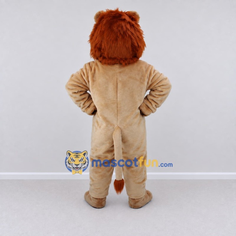 Custom Tan and Brown Lion Mascot Costume Adult Full Body Suit for Wildlife Events