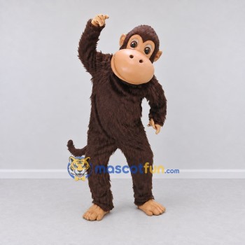 Custom Brown and Tan Monkey Mascot Costume Adult Full Body Suit for Wildlife Events Custom Brown and Tan Monkey Mascot Costume Adult Full Body Suit for Wildlife Events