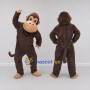 Custom Brown and Tan Monkey Mascot Costume Adult Full Body Suit for Wildlife Events