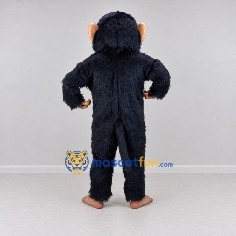 Custom Black and Tan Chimpanzee Mascot Costume Adult Full Body Suit for Wildlife Events Custom Black and Tan Chimpanzee Mascot Costume Adult Full Body Suit for Wildlife Events