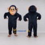 Custom Black and Tan Chimpanzee Mascot Costume Adult Full Body Suit for Wildlife Events