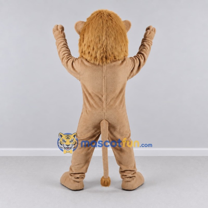 Custom Tan Lion Mascot Costume Adult Full Body Suit for Wildlife Events Custom Tan Lion Mascot Costume Adult Full Body Suit for Wildlife Events