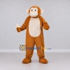 Custom Tan and Cream Monkey Mascot Costume Adult Full Body Suit for School Events Custom Tan and Cream Monkey Mascot Costume Adult Full Body Suit for School Events
