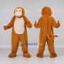 Custom Tan and Cream Monkey Mascot Costume Adult Full Body Suit for School Events