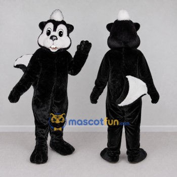Custom Black and White Skunk Mascot Costume Adult Full Body Suit for Wildlife Events