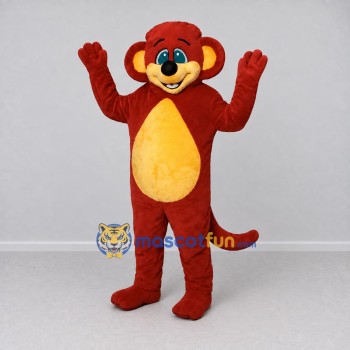 Custom Red and Yellow Monkey Mascot Costume Adult Full Body Suit for School Events Custom Red and Yellow Monkey Mascot Costume Adult Full Body Suit for School Events