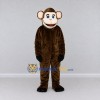 Custom Brown and Cream Monkey Mascot Costume Adult Full Body Suit for School Events Custom Brown and Cream Monkey Mascot Costume Adult Full Body Suit for School Events