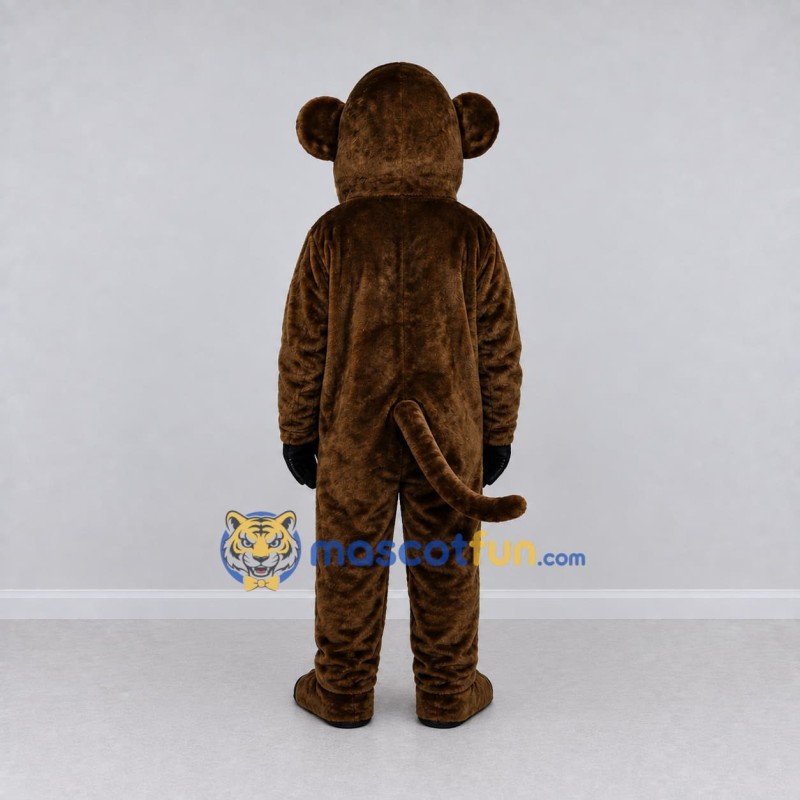 Custom Brown and Cream Monkey Mascot Costume Adult Full Body Suit for School Events Custom Brown and Cream Monkey Mascot Costume Adult Full Body Suit for School Events