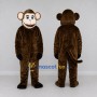 Custom Brown and Cream Monkey Mascot Costume Adult Full Body Suit for School Events