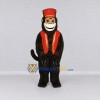 Custom Black and Red Monkey in Top Hat and Vest Mascot Costume Adult Full Body Suit for Themed Parties Custom Black and Red Monkey in Top Hat and Vest Mascot Costume Adult Full Body Suit for Themed Parties