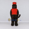 Custom Black and Red Monkey in Top Hat and Vest Mascot Costume Adult Full Body Suit for Themed Parties Custom Black and Red Monkey in Top Hat and Vest Mascot Costume Adult Full Body Suit for Themed Parties