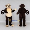 Custom Brown and Cream Monkey Mascot Costume Adult Full Body Suit for School Events Custom Brown and Cream Monkey Mascot Costume Adult Full Body Suit for School Events
