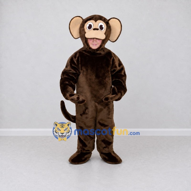 Custom Brown and Tan Monkey Mascot Costume Adult Full Body Suit for Wildlife Events Custom Brown and Tan Monkey Mascot Costume Adult Full Body Suit for Wildlife Events