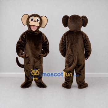 Custom Brown and Tan Monkey Mascot Costume Adult Full Body Suit for Wildlife Events