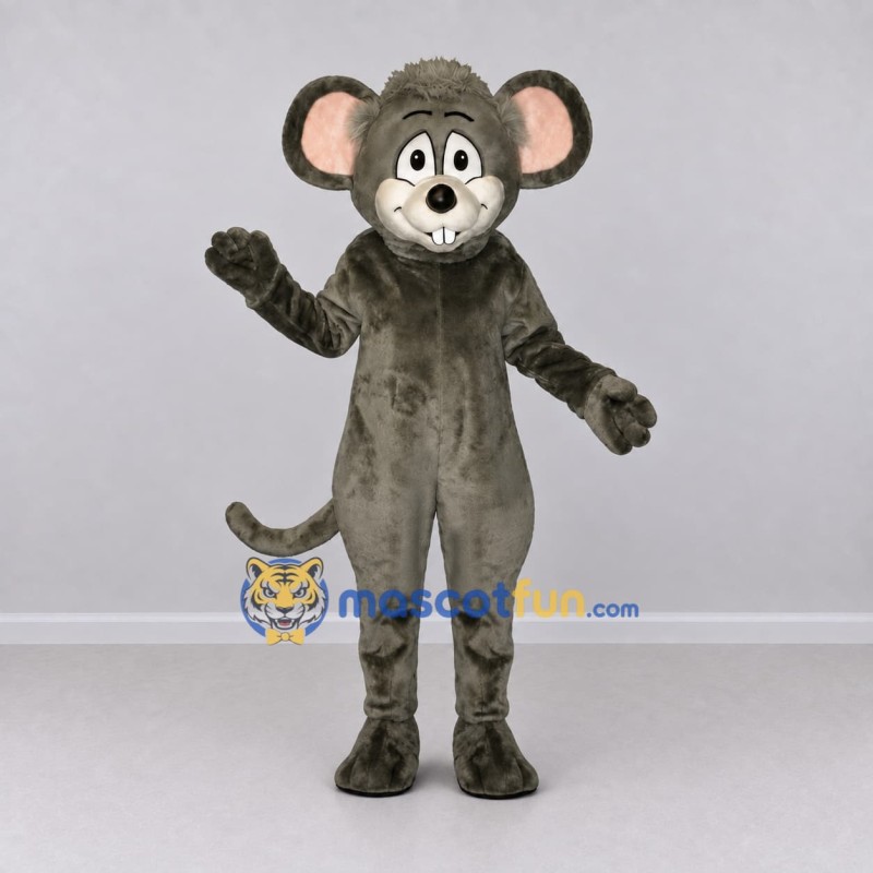 Custom Gray and White Mouse Mascot Costume Adult Full Body Suit for School Events Custom Gray and White Mouse Mascot Costume Adult Full Body Suit for School Events
