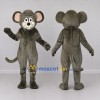 Custom Gray and White Mouse Mascot Costume Adult Full Body Suit for School Events Custom Gray and White Mouse Mascot Costume Adult Full Body Suit for School Events