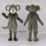 Custom Gray and White Mouse Mascot Costume Adult Full Body Suit for School Events