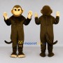 Custom Dark Brown and Tan Monkey Mascot Costume Adult Full Body Suit for Wildlife Events