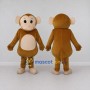 Custom Tan and Cream Monkey Mascot Costume Adult Full Body Suit for School Events