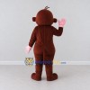 Custom Brown Yellow and Pink Monkey Mascot Costume Adult Full Body Suit for School Events Custom Brown Yellow and Pink Monkey Mascot Costume Adult Full Body Suit for School Events