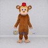 Custom Tan and Red Monkey in Fez Mascot Costume Adult Full Body Suit for Themed Parties Custom Tan and Red Monkey in Fez Mascot Costume Adult Full Body Suit for Themed Parties