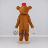 Custom Tan and Red Monkey in Fez Mascot Costume Adult Full Body Suit for Themed Parties Custom Tan and Red Monkey in Fez Mascot Costume Adult Full Body Suit for Themed Parties