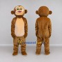 Custom Tan and Cream Monkey Mascot Costume Adult Full Body Suit for School Events