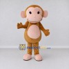 Custom Tan and Pink Monkey Mascot Costume Adult Full Body Suit for School Events Custom Tan and Pink Monkey Mascot Costume Adult Full Body Suit for School Events