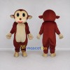 Custom Brown and Cream Monkey Mascot Costume Adult Full Body Suit for School Events Custom Brown and Cream Monkey Mascot Costume Adult Full Body Suit for School Events